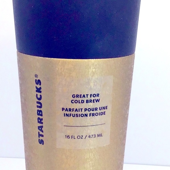 🌈 Starbucks Gold Sparkle Metal Tumbler - Picture 4 of 7